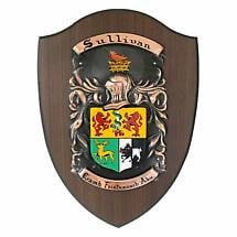 Alternate image for Personalized Single Irish Coat of Arms Knight Shield Plaque
