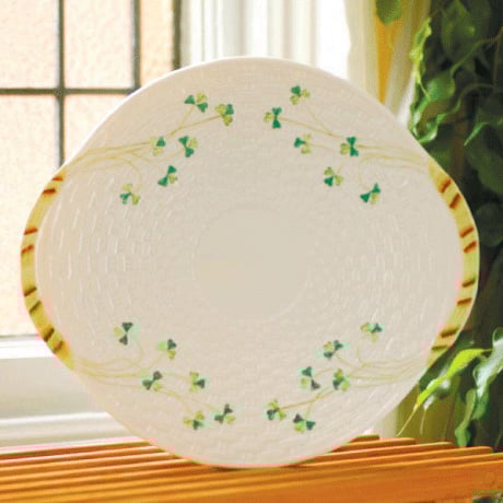 Belleek Shamrock Bread Plate
