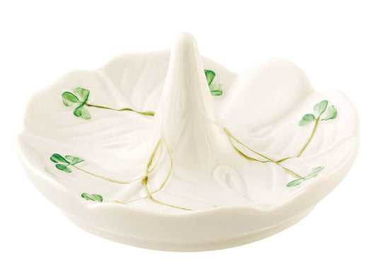 Belleek Shamrock Ring Holder