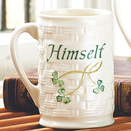 Belleek Shamrock Himself Mug