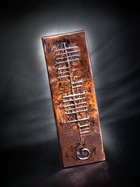 copper personalized ogham name wall plaque