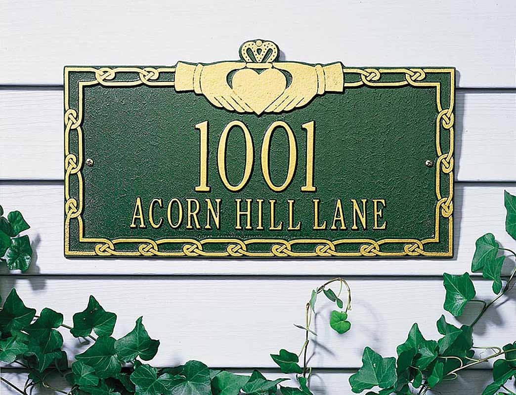 personalized claddagh plaque - 2 lines