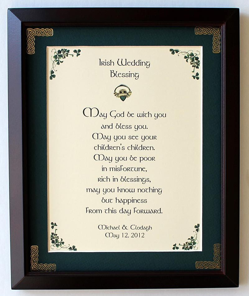 personalized irish wedding blessing photo verse reprint