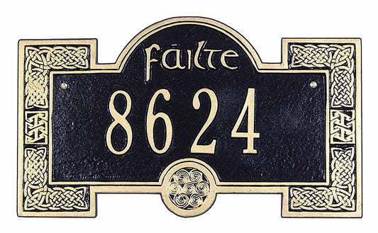 Personalized Failte Welcome Plaque - 1 Line