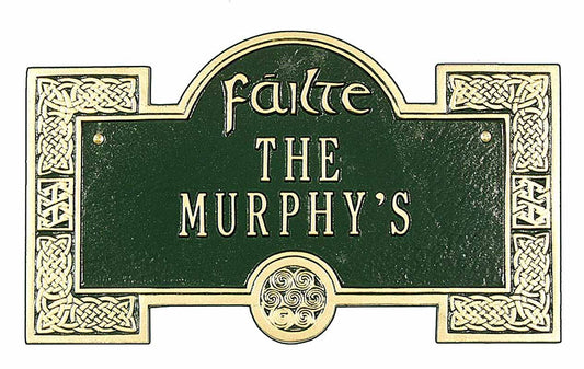 Personalized Failte Welcome Plaque - 2 Lines
