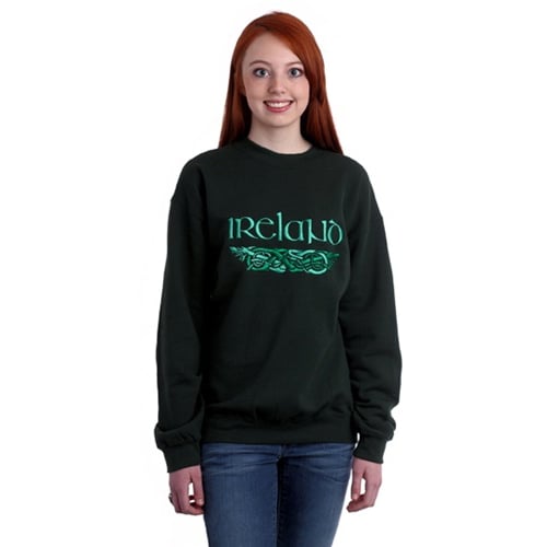 Ireland Dragons Embroidered Sweatshirt - Forest Green