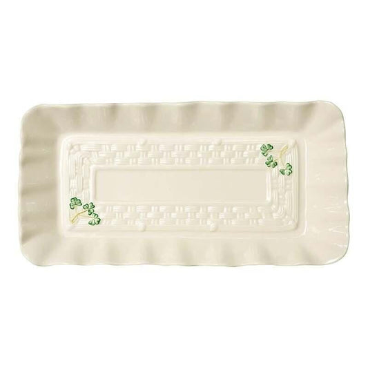 Belleek Shamrock Tray