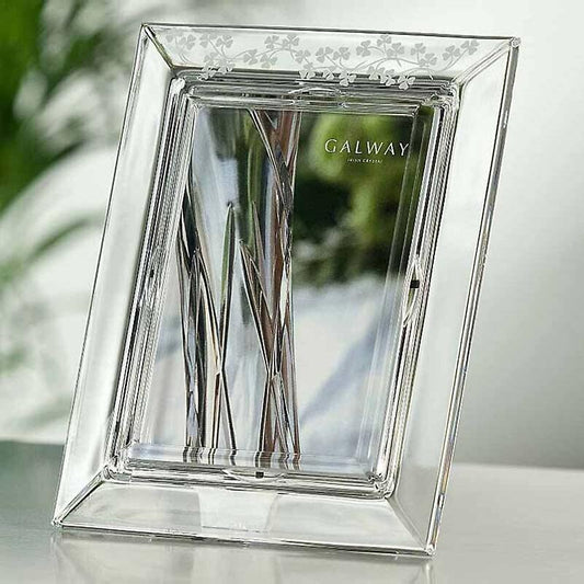 Galway Crystal Shamrock 5 x 7 Photo Frame