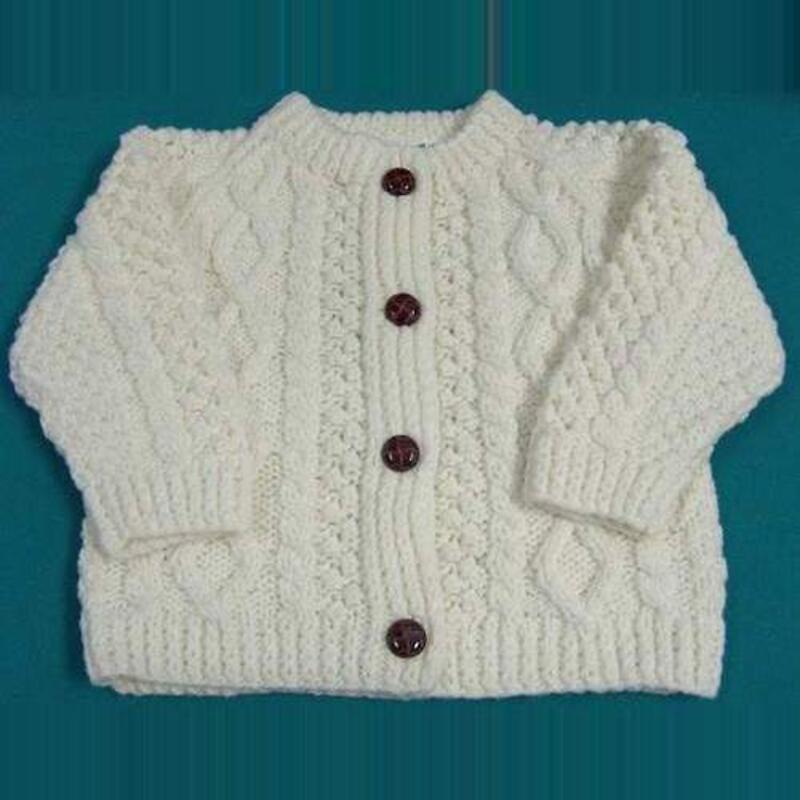 irish sweater - children's aran cardigan