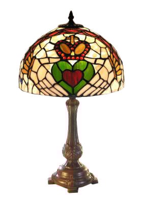 Stained Glass Claddagh Lamp