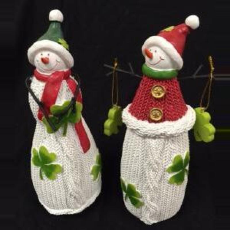 irish christmas - irish himself and herself snowman set of 2