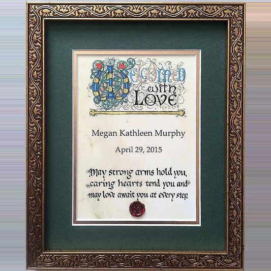 Personalized Irish Baby Blessing Framed Print