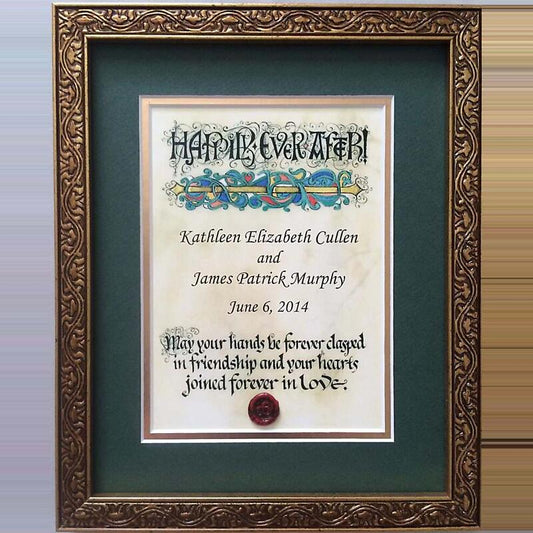 Personalized Irish Wedding Blessing Celtic Artwork Framed Print