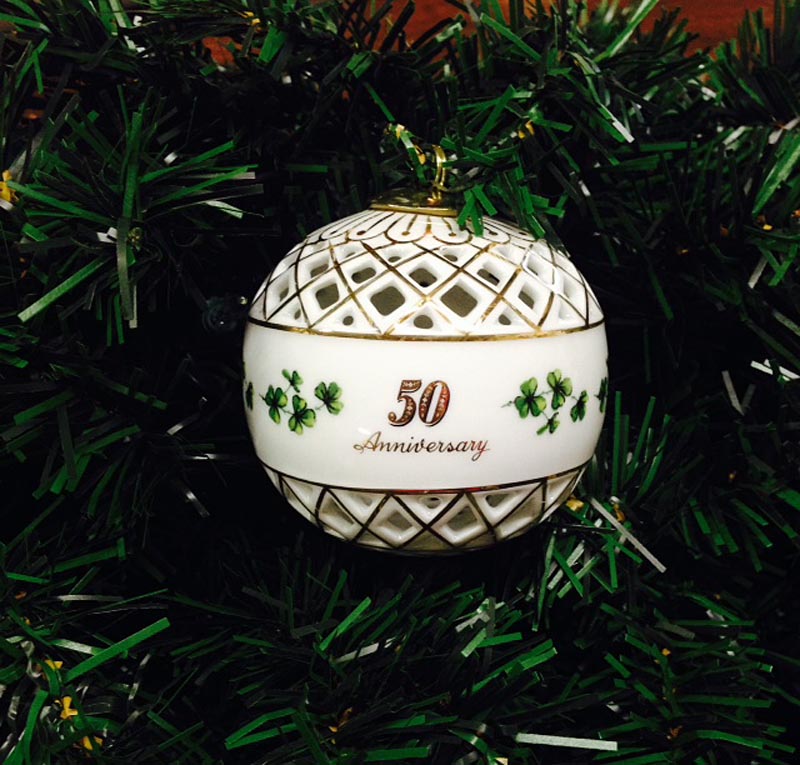 irish ornament | shamrock irish wedding anniversary christmas bauble