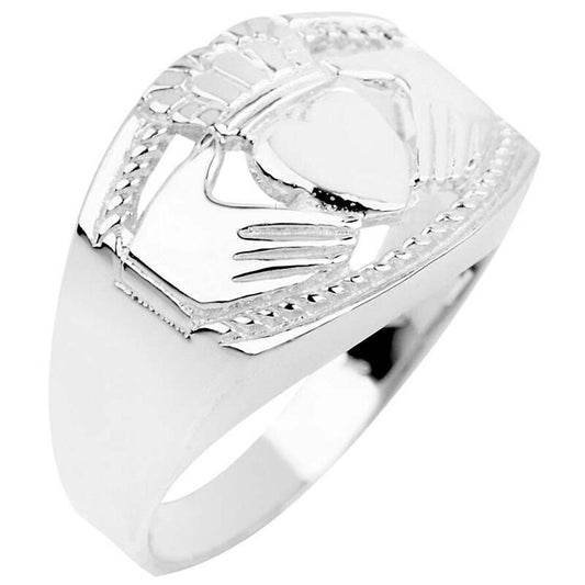 Claddagh Ring - Men's Sterling Silver Claddagh Ring Bold