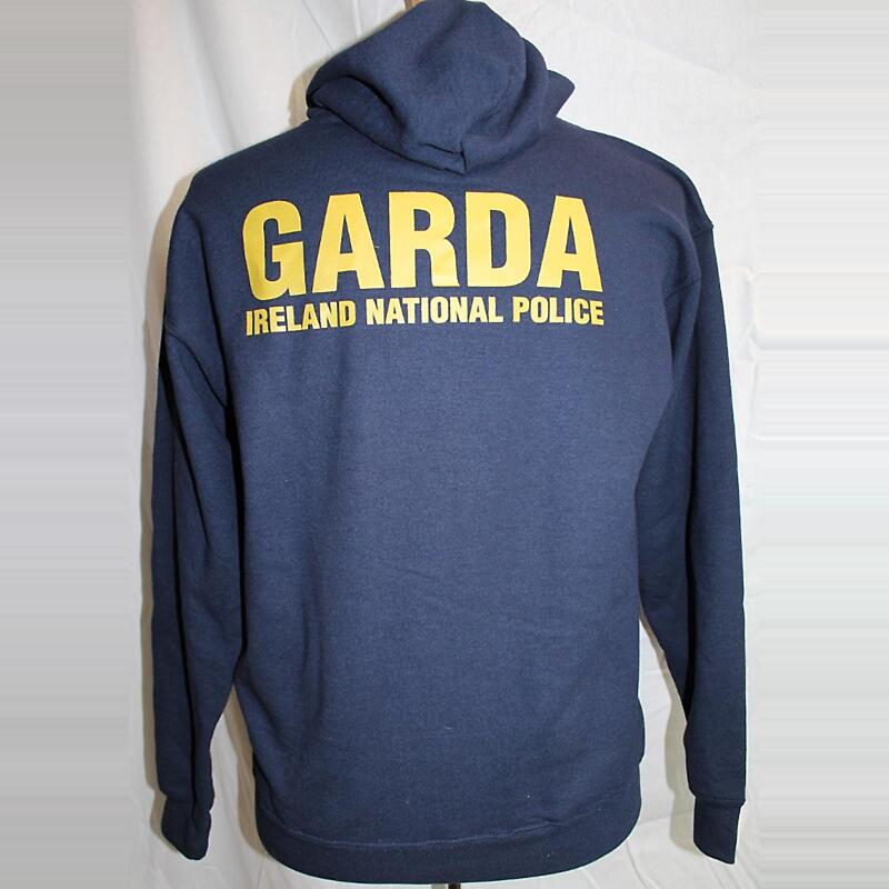 irish sweatshirt - garda irish police zip hooded sweatshirt