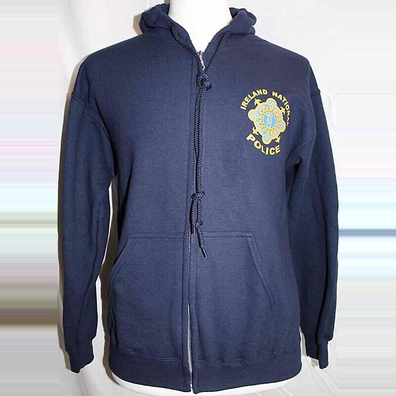irish sweatshirt - garda irish police zip hooded sweatshirt