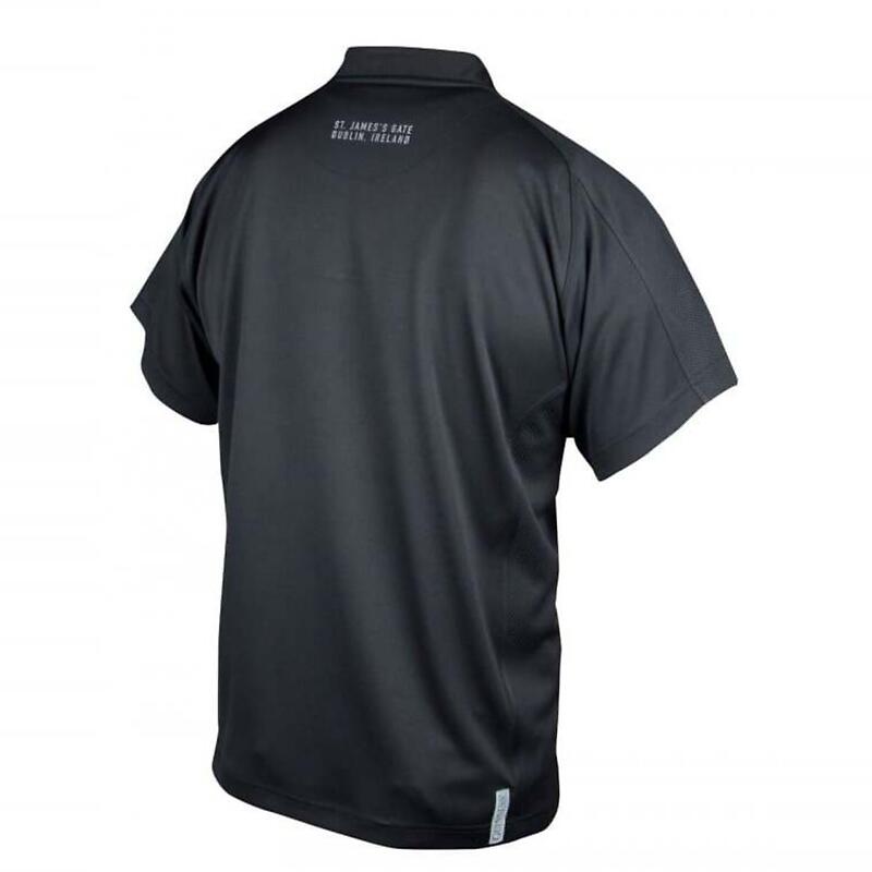 guinness black embossed print rugby shirt
