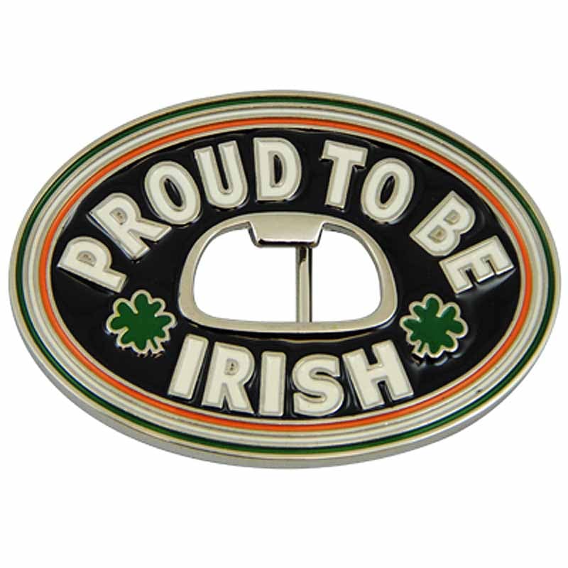 proud to be irish belt buckle