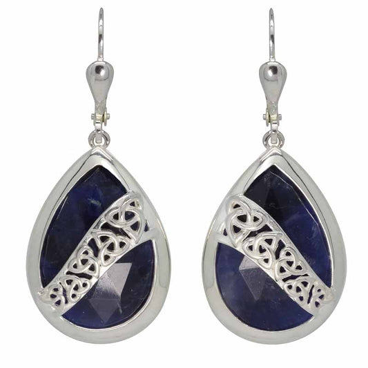 Trinity Earrings - Blue Sodalite