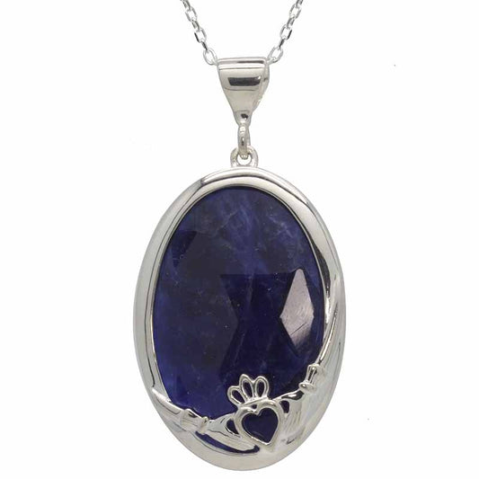 Claddagh Pendant - Blue Sodalite