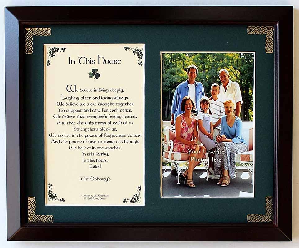 personalized in this house photo verse framed print