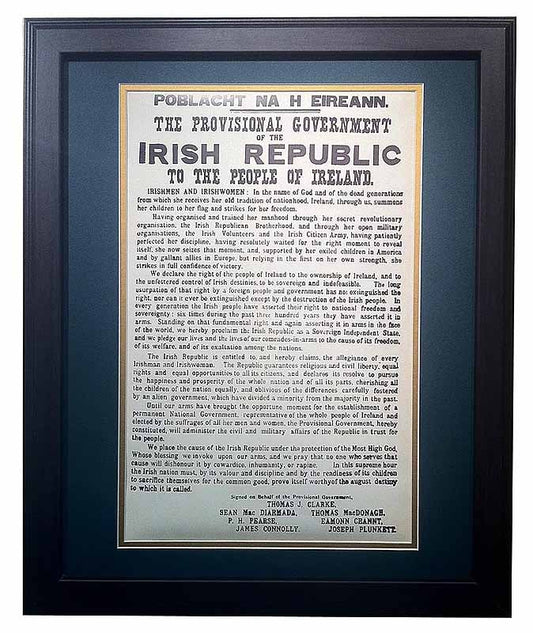 Irish Proclamation of Independence - Matted and Framed Print