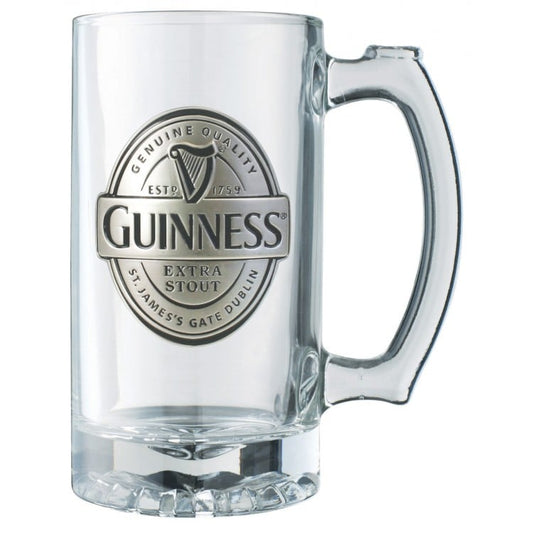 Guinness Label Tankard with Pewter Logo