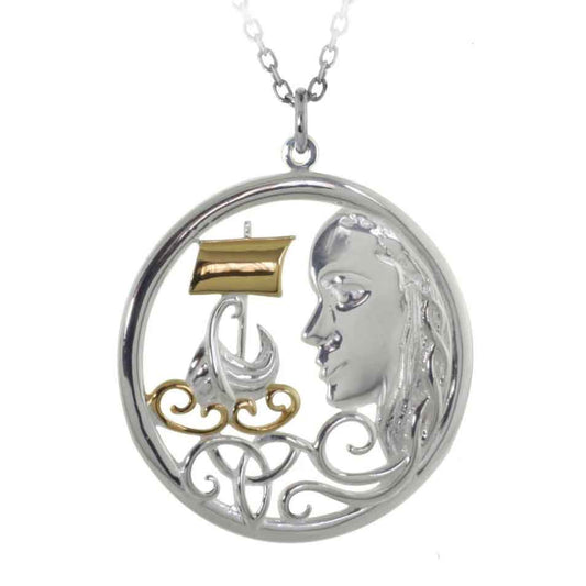 Irish Necklace - Sterling Silver 'The Pirate Queen' Pendant