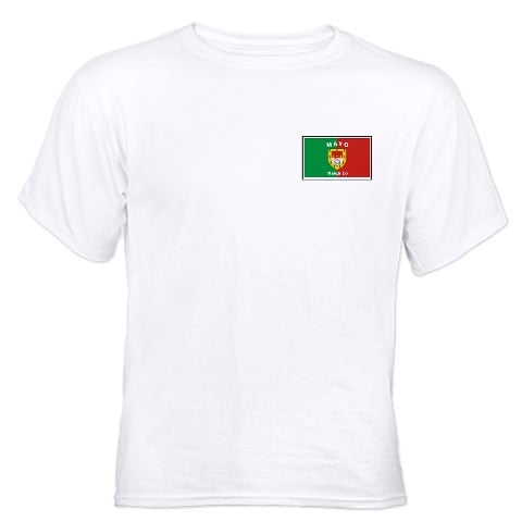 Irish T-Shirt - Irish County T-Shirt  Left Chest - White