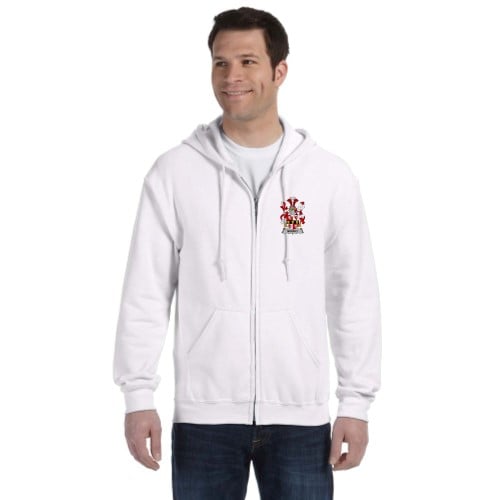personalized coat of arms adult full-zip sweatshirt