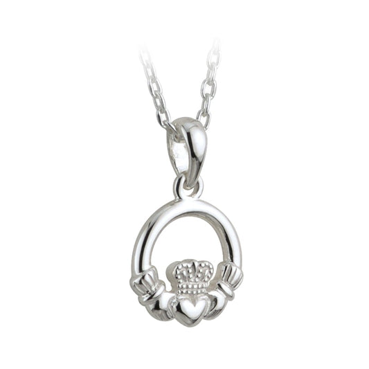 Claddagh Necklace - Kids Sterling Silver Irish Claddagh Pendant