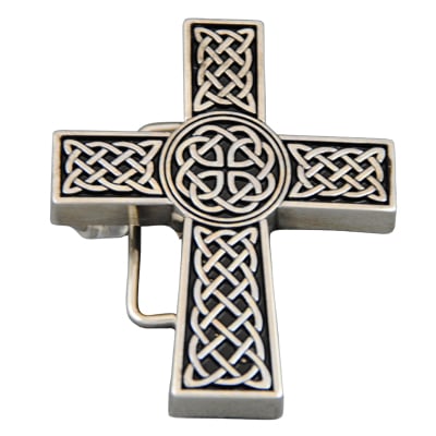 celtic knot cross belt buckle