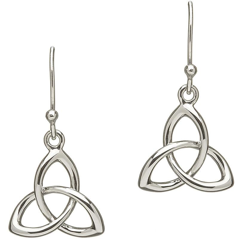 trinity knot earrings - sterling silver celtic trinity knot earrings