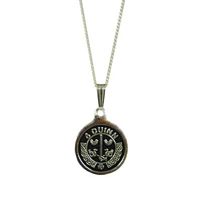 irish necklace - personalized irish coat of arms silver pendant