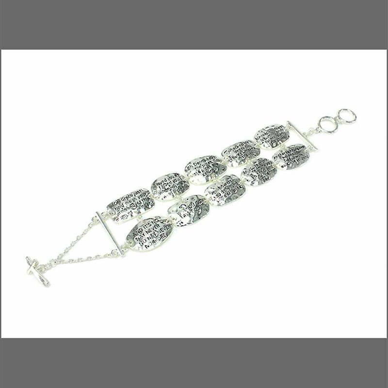 irish bracelet - silver tone irish song verse bracelet
