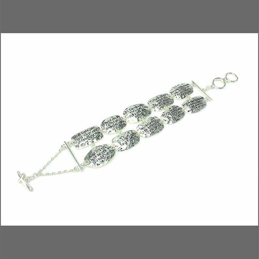 Irish Bracelet - Silver Tone Irish Song Verse Bracelet