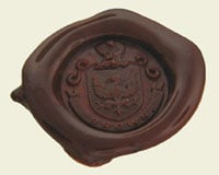 irish rings - sterling silver personalized full coat of arms ring and wax seal - medium