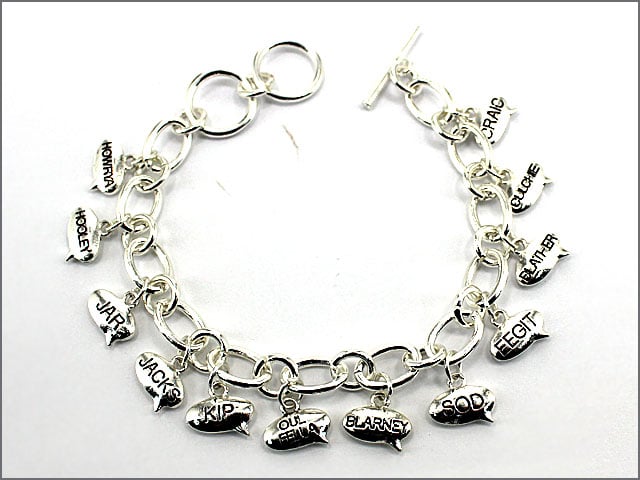clean irish slang charm bracelet