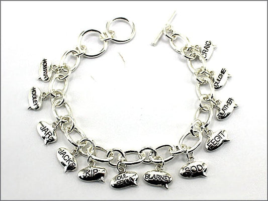 Clean Irish Slang Charm Bracelet