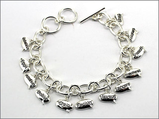 Dirty Irish Words Charm Bracelet