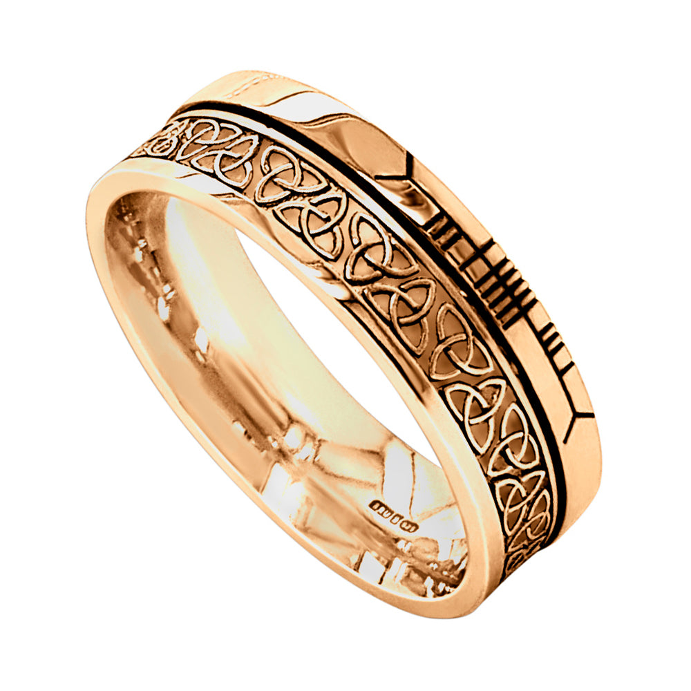 celtic ring - comfort fit 'faith' trinity knot irish wedding band