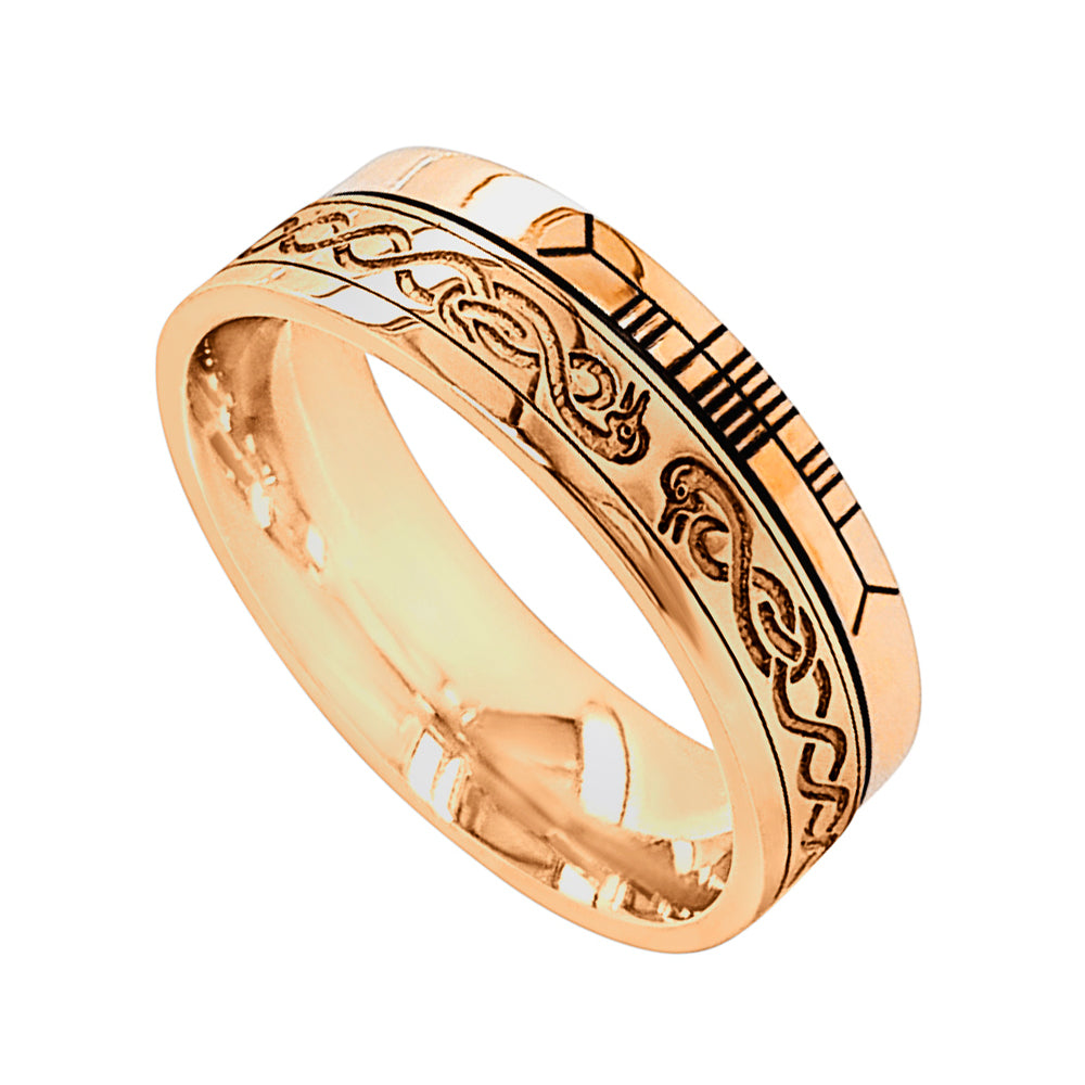 irish rings - comfort fit faith le cheile design wedding band