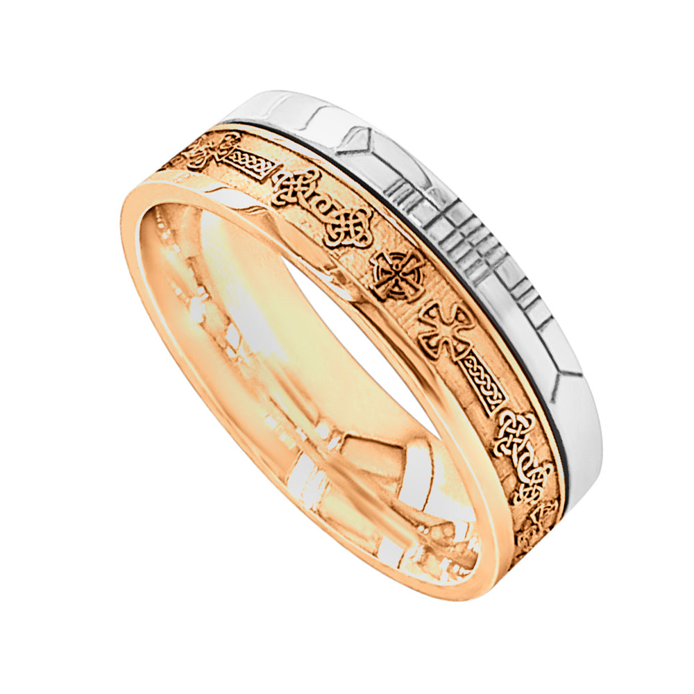 celtic ring - comfort fit 'faith' celtic cross irish wedding band