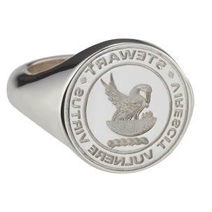 scottish ring | scottish family clan seal ring with crest & motto