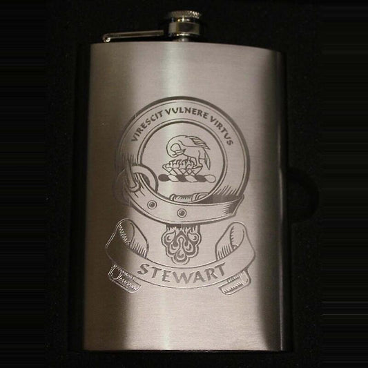 Coat of Arms Personalized 8oz Clan Hip Flask