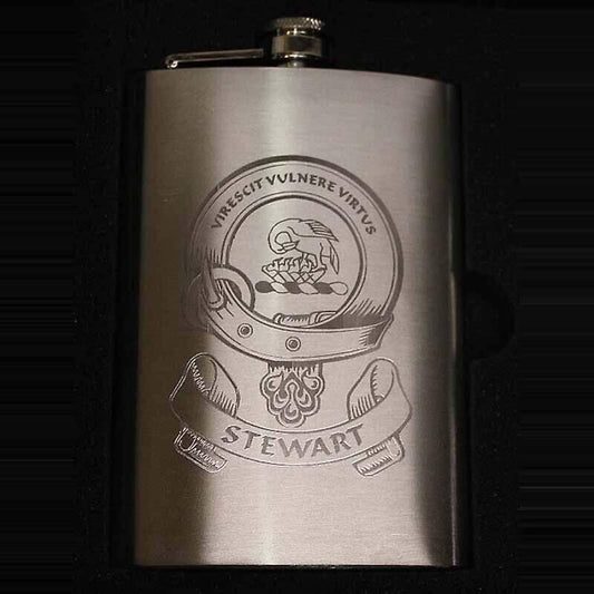 Coat of Arms Personalized 8oz Clan Hip Premium Flask