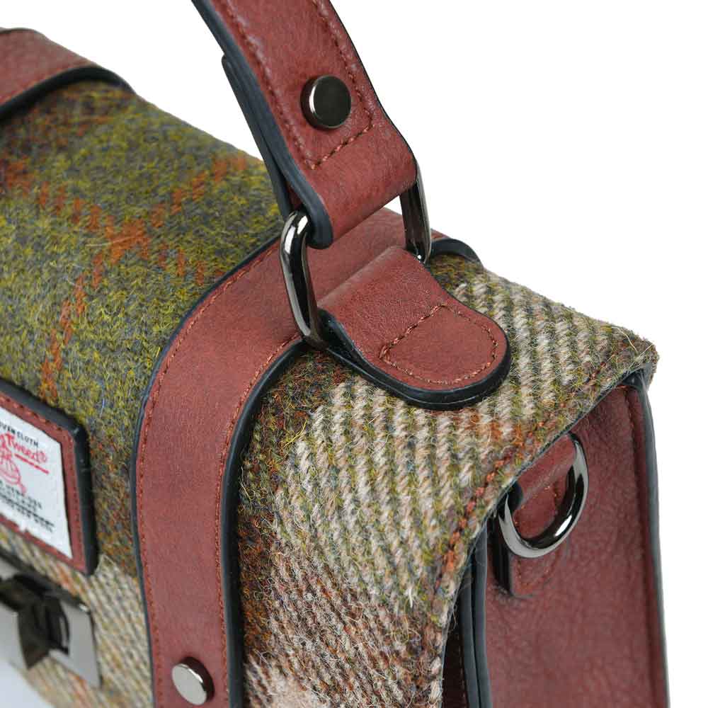 celtic tweed handbag | chestnut tartan harris tweed® mini satchel