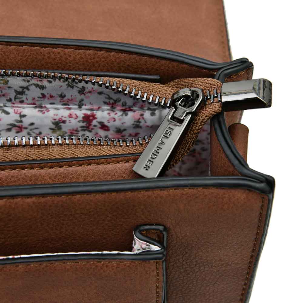 celtic tweed handbag | chestnut tartan harris tweed® large satchel