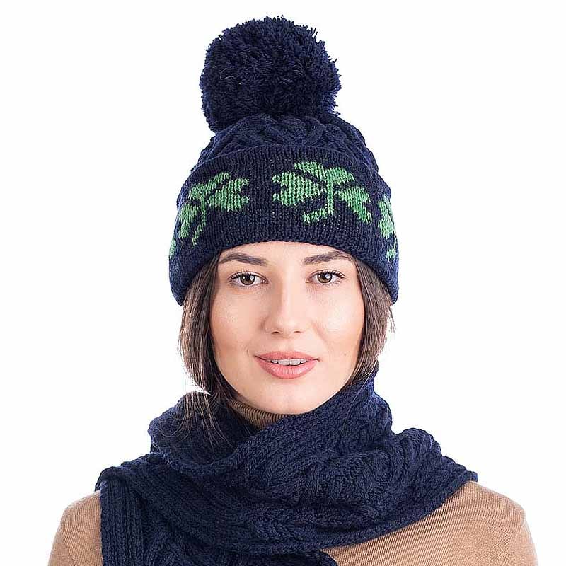 irish hat | merino wool green shamrock ladies hat